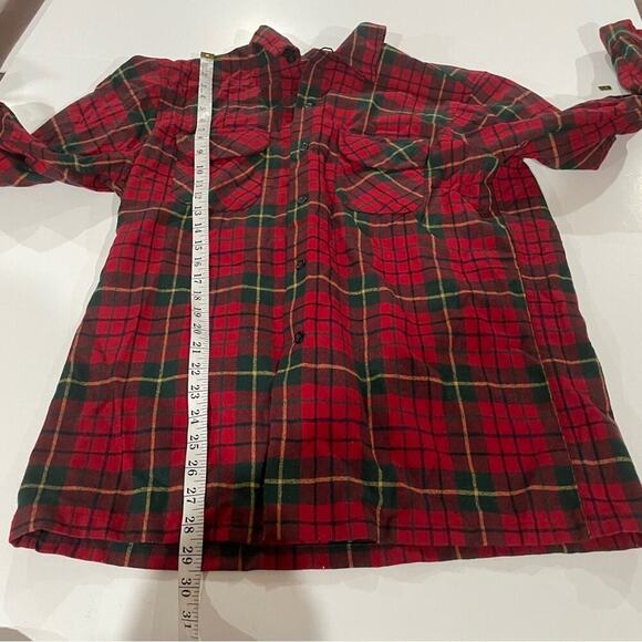 Vintage Pendleton Board Red Plaid Long Sleeve Botton Down Lodge‎ Shirt Size L - Picture 8 of 8